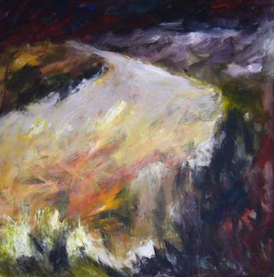 Helga Karin Stano, nächtlicher Weg, 80 x 80 cm